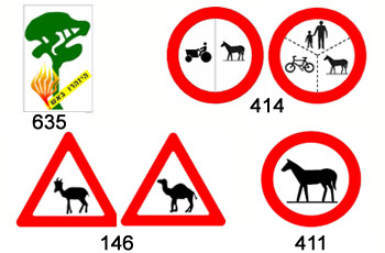 , 1569. איזה תמרור מזהיר מפני הימצאות בעלי חיים בדרך?