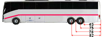 , 1607. באיזה מספר מסומן אורך &quot;שלוחה אחורית&quot; באוטובוס בתמונה?
